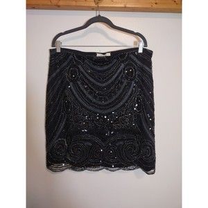 A Beautiful Soul A Beaded Skirt Black Designer
